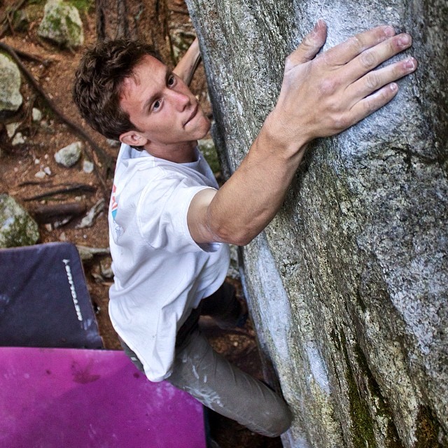 Cody climbing the cl