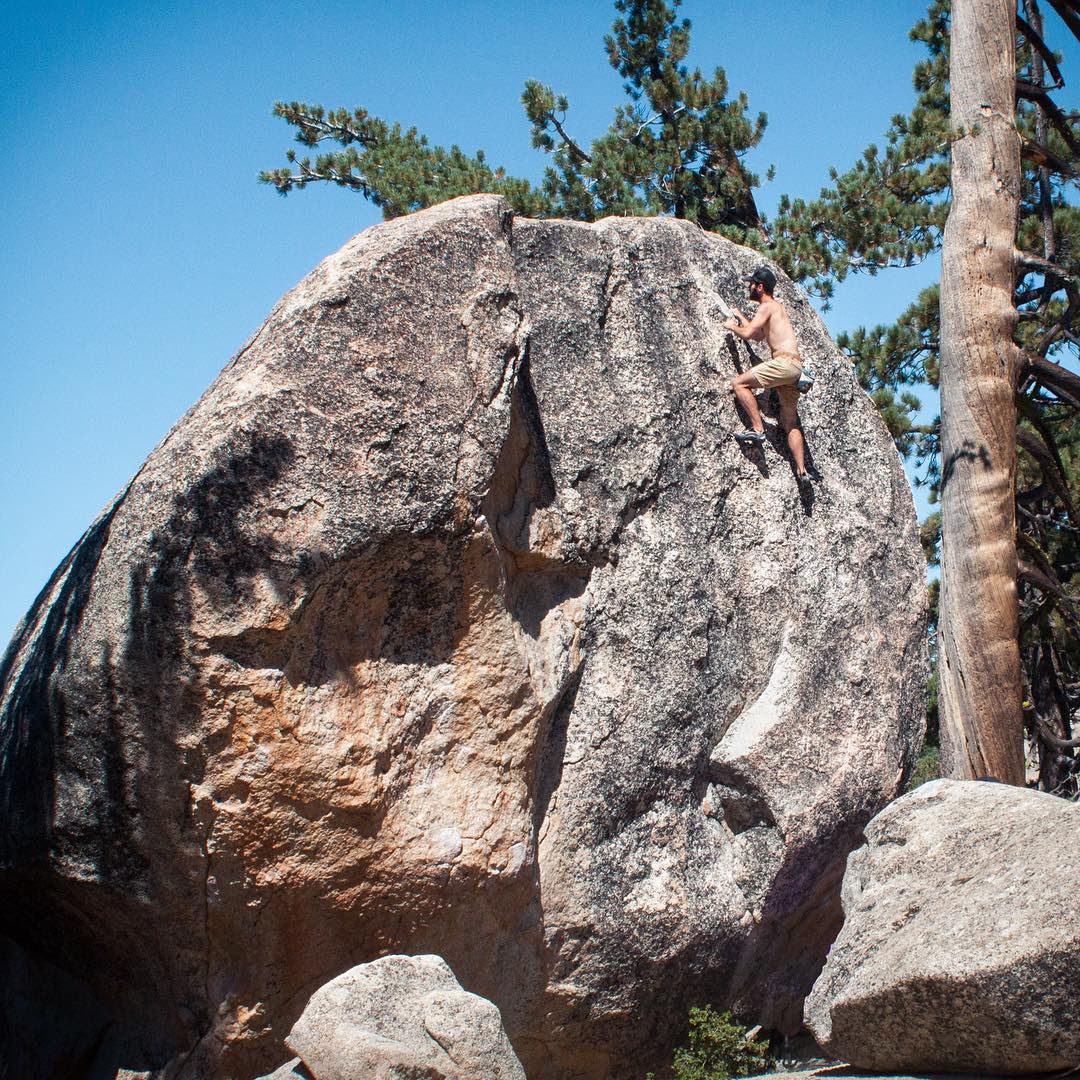 Sunny slab. #climbin